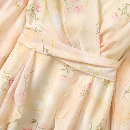 Romantic Floral Wrap Maxi Dress - image 1