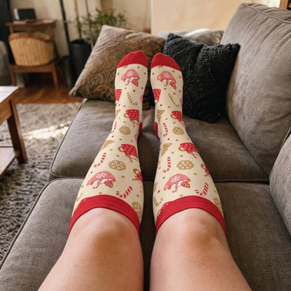 Plus Size Christmas Drinks Compression Socks - image 2