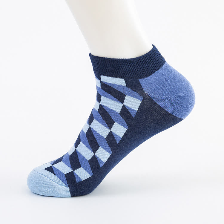 Diamond Patterns Ankle Socks(5 Pairs) - image 2