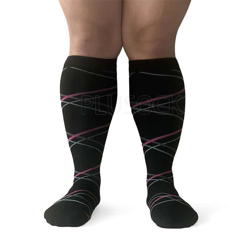 Plusock Ribbon Plus Size Compression Socks 2XL-7XL(3 Pairs) - image 5
