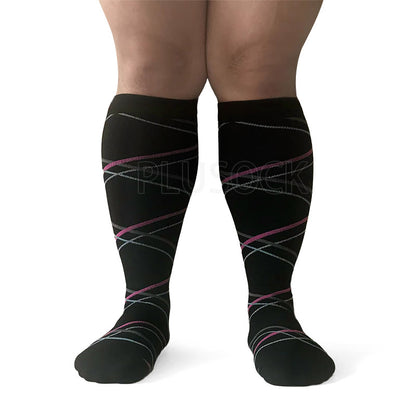 Plusock Ribbon Plus Size Compression Socks 2XL-7XL(3 Pairs) - image 5