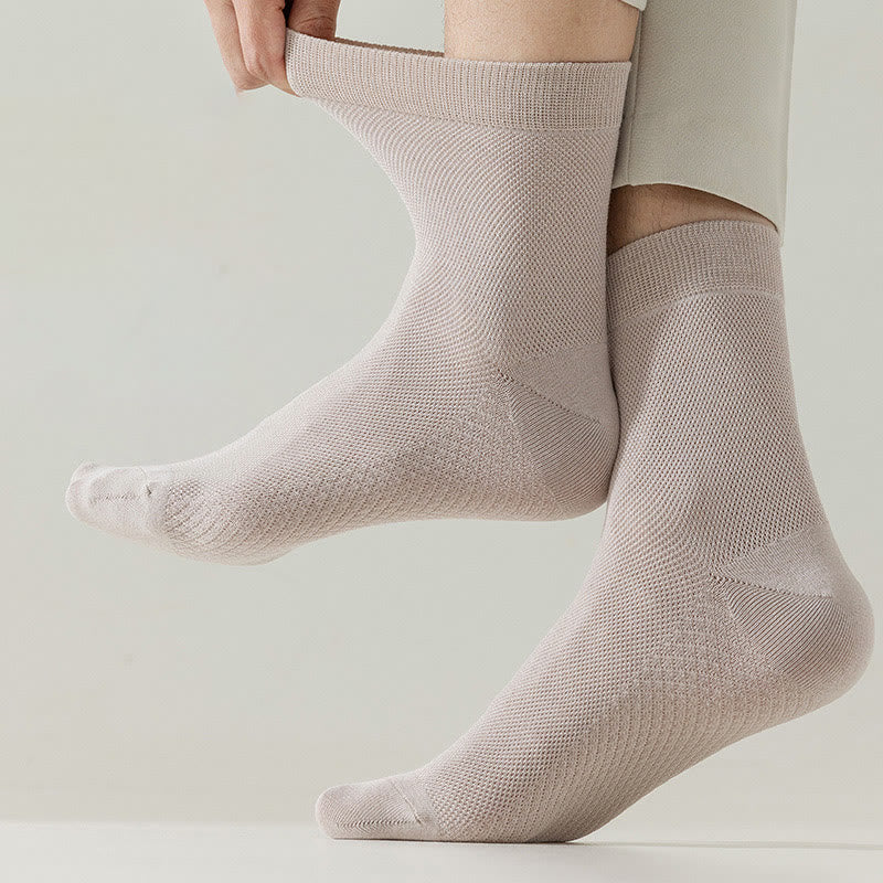 Cotton Mesh Quarter Socks(5 Pairs) - image 2