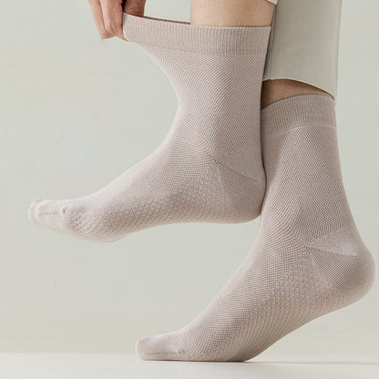 Cotton Mesh Quarter Socks(5 Pairs) - image 2