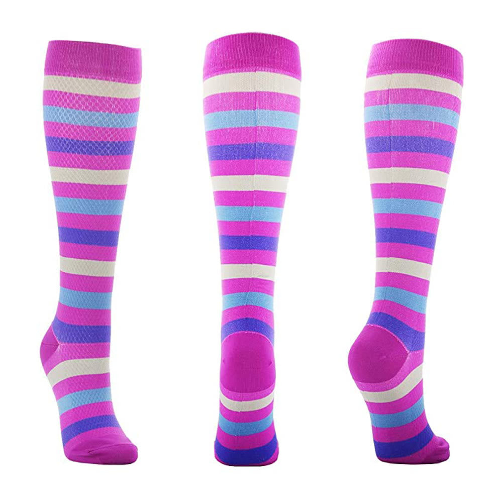 Striped Series Casual Compression Socks(6 Pairs) - image 1