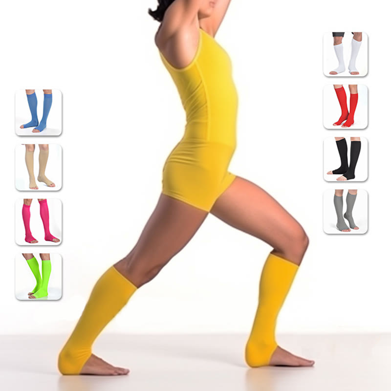 Plus Size Multicolor Open Toe Compression Socks  - image 2