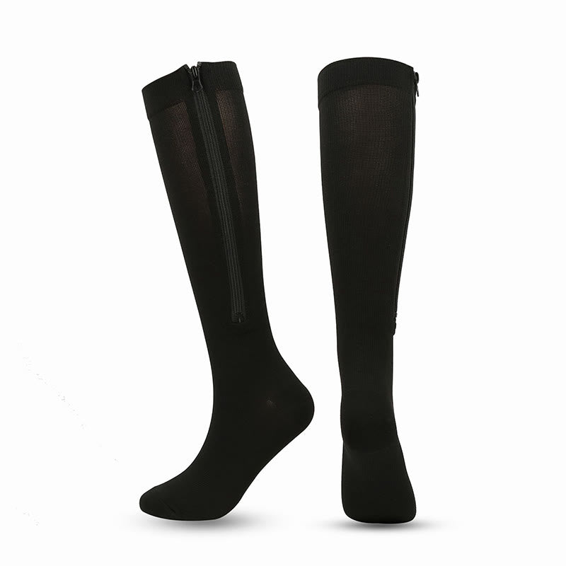 Zipper Knee High Compression Socks(3 Pairs) - image 3
