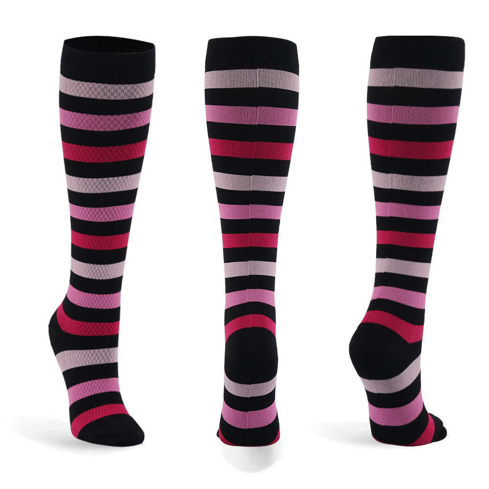 Striped Series Casual Compression Socks(6 Pairs) - image 2
