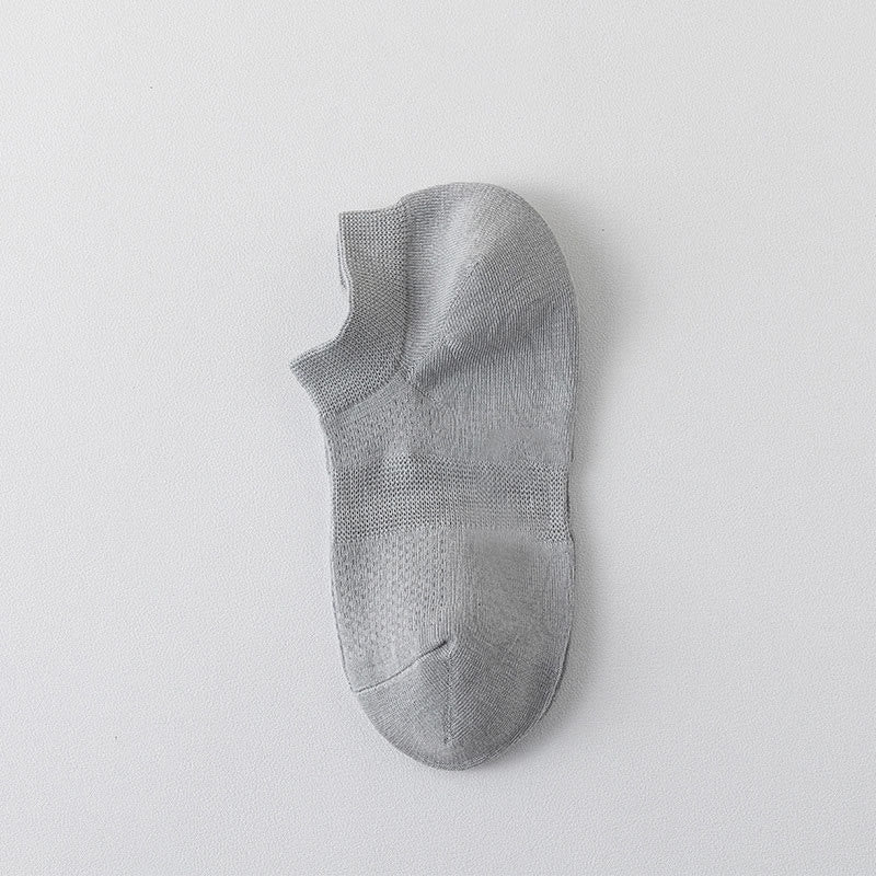 Breathable Mesh Ankle Socks(8 Pairs) - Light Gray - EU35-40(US5-7) - image 10
