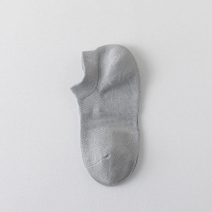 Breathable Mesh Ankle Socks(8 Pairs) - Light Gray - EU35-40(US5-7) - image 10