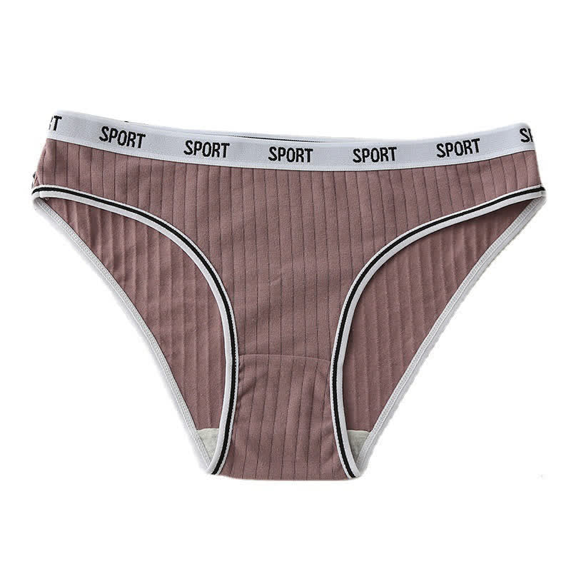High-Waisted Cotton Antibacterial Panty(4 Packs) - Purple - 4XL - image 3