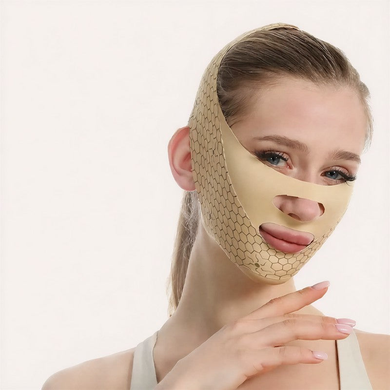 Breathable Sculpting Face Support Wrap - Nude - One Size - image 0