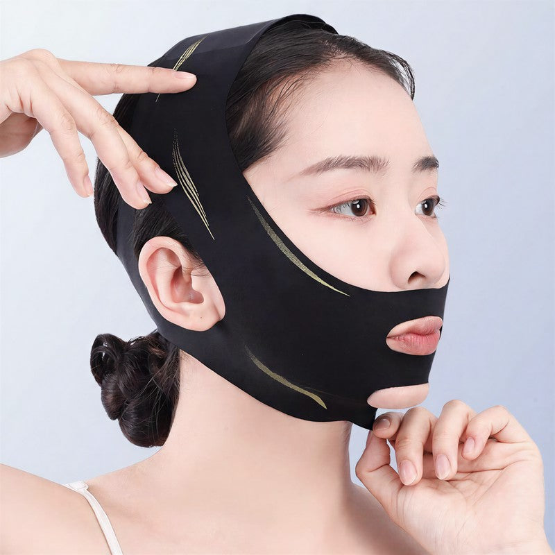 Sculpting Black Elastic Face Support Wrap - Black - One Size - image 0