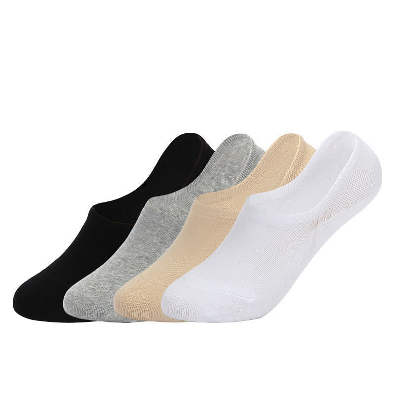 Anti-slip Cotton No Show Socks(4 Pairs) - Multicolor - EU41-43(US7.5-9) - image 0