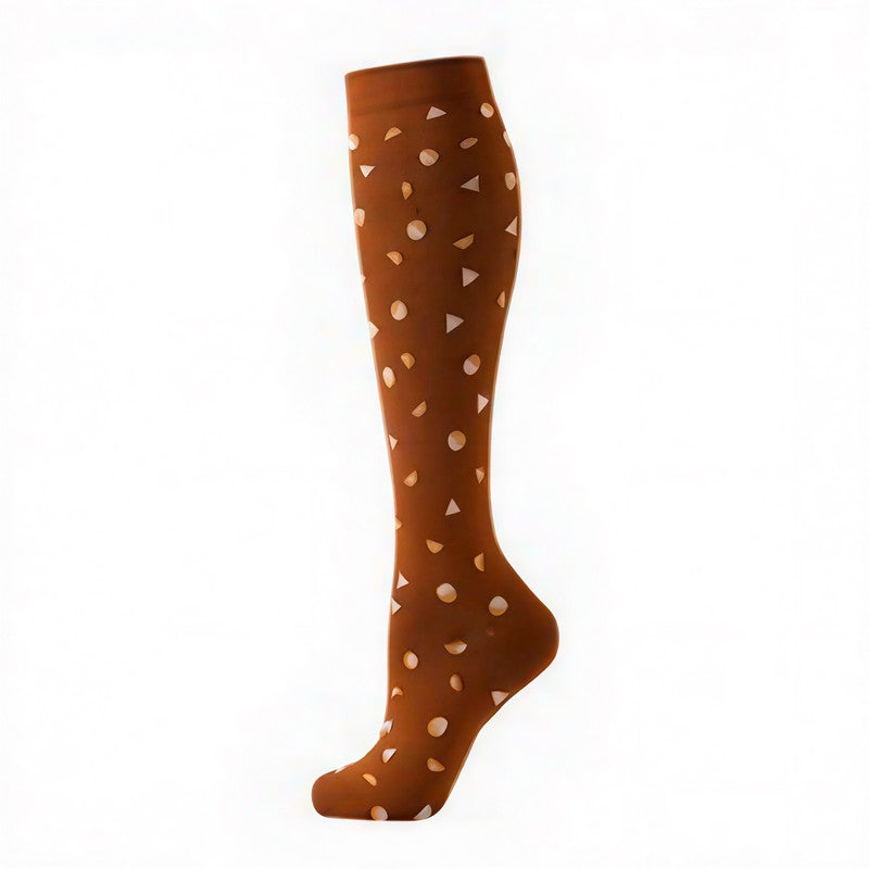 Cocoa Hearts Compression Socks(6 Pairs) - Coffee - S/M - image 10