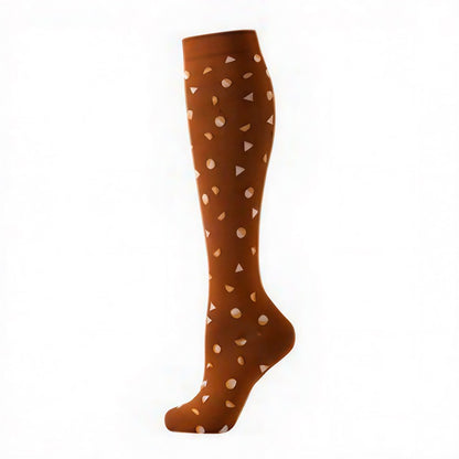 Cocoa Hearts Compression Socks(6 Pairs) - Coffee - S/M - image 10