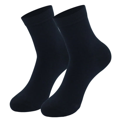 Cotton Thick Quarter Socks(3 Pairs) - EU44-48(US10-13) - Black - image 9