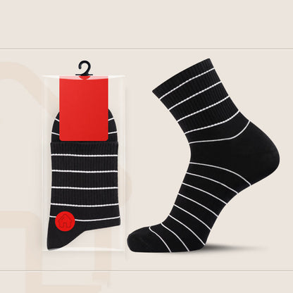 Cotton Striped Quarter Socks(5 Pairs) - image 3