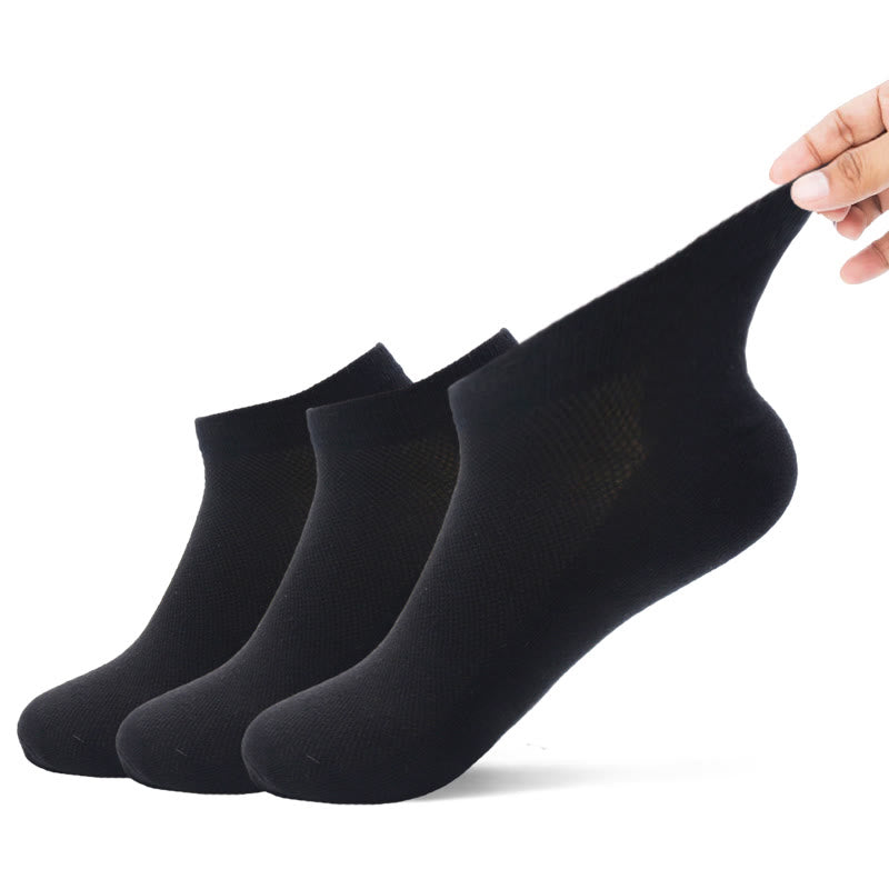 Extra Wide Comfort Ankle Socks(10 Pairs) - 42-48 - Black - image 7