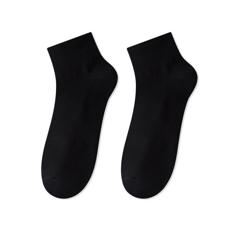 Breathable Soft Cotton Quarter Socks(7 Pairs) - Black - EU43-48(US9.5-13.5) - image 8