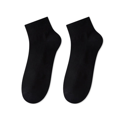 Breathable Soft Cotton Quarter Socks(7 Pairs) - Black - EU43-48(US9.5-13.5) - image 8