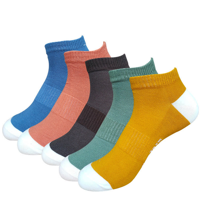 Letter Mesh Ankle Socks(5 Pairs) - image 0