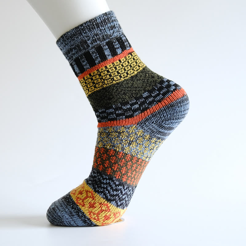 Thick Wool Quarter Socks(5 Pairs) - Lake Blue - EU38-44(US5-10) - image 5