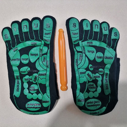 Acupressure Reflexology Foot Massage Socks - Unisex - Black - image 2