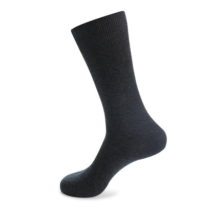 Durable Solid Crew Socks(7 Pairs) - Dark Grey - EU46-50(US12-15) - image 14