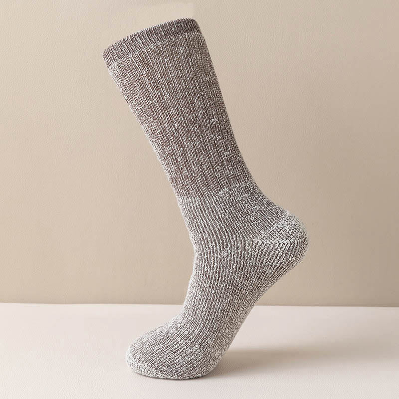Plus Size Outdoor Sports Warm Wool Quarter Socks(3 Pairs) - Coffee - EU39-45(US6-11) - image 4