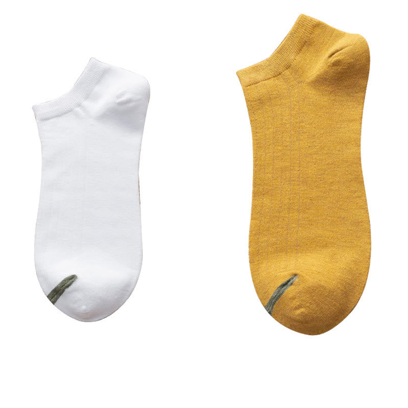 Striped Loose Cotton Socks(3 Pairs) - image 2