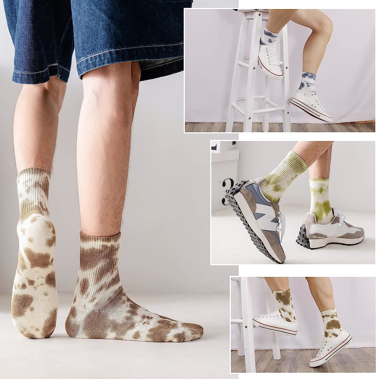 Tie-dye Quarter Socks(5 Pairs) - image 4