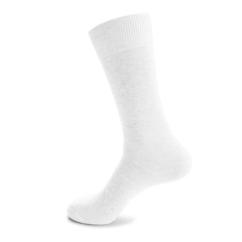 Durable Solid Crew Socks(7 Pairs) - White - EU46-50(US12-15) - image 11