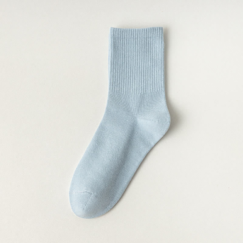Comfy Cotton Quarter Socks(6 Pairs) - Blue - EU39-43(US5-9) - image 10