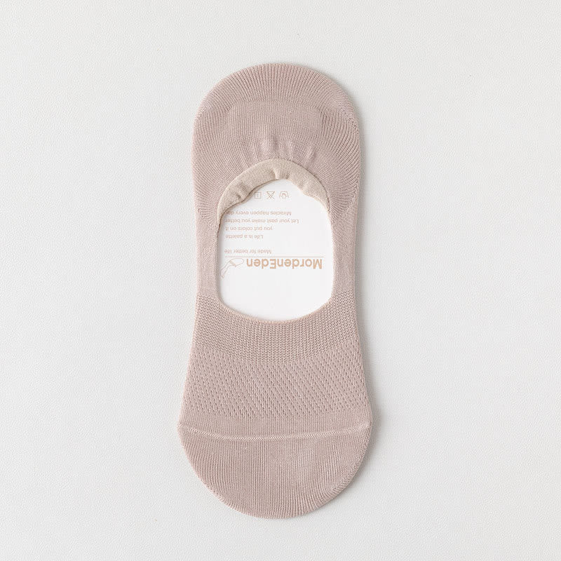 Mesh Elasticity No Show Socks(5 Pairs) - Khaki - EU39-46(US5-12) - image 21