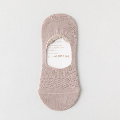 Mesh Elasticity No Show Socks(5 Pairs) - Khaki - EU39-46(US5-12) - image 21