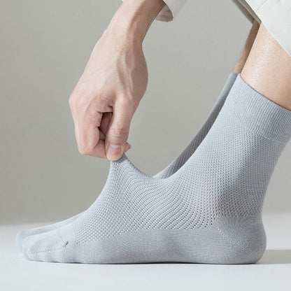 Multicolor Mesh Quarter Socks(5 Pairs) - image 2