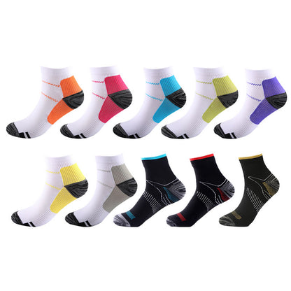 Elastic Sports Ankle Compression Socks(10 Pairs) - Multicolor - L/XL - image 0