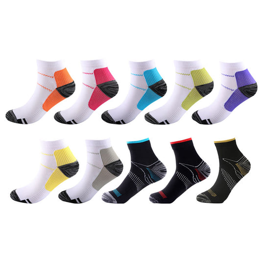 Elastic Sports Ankle Compression Socks(10 Pairs) - Multicolor - L/XL - image 0