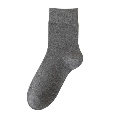 Solid Color Breathable Quarter Socks(5 Pairs) - Dark Grey - EU39-46(US6-12) - image 12