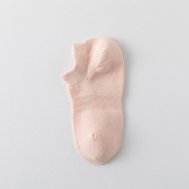 Breathable Mesh Ankle Socks(8 Pairs) - Pink - EU35-40(US5-7) - image 8