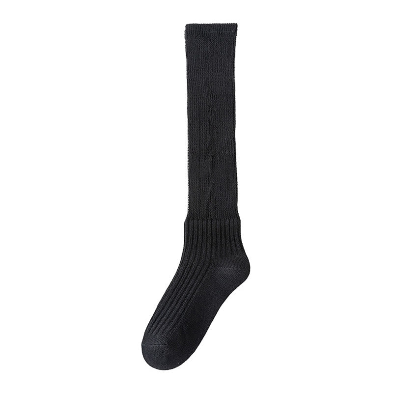 Solid Color Stylish Slouch Socks(3 Pairs) - image 13