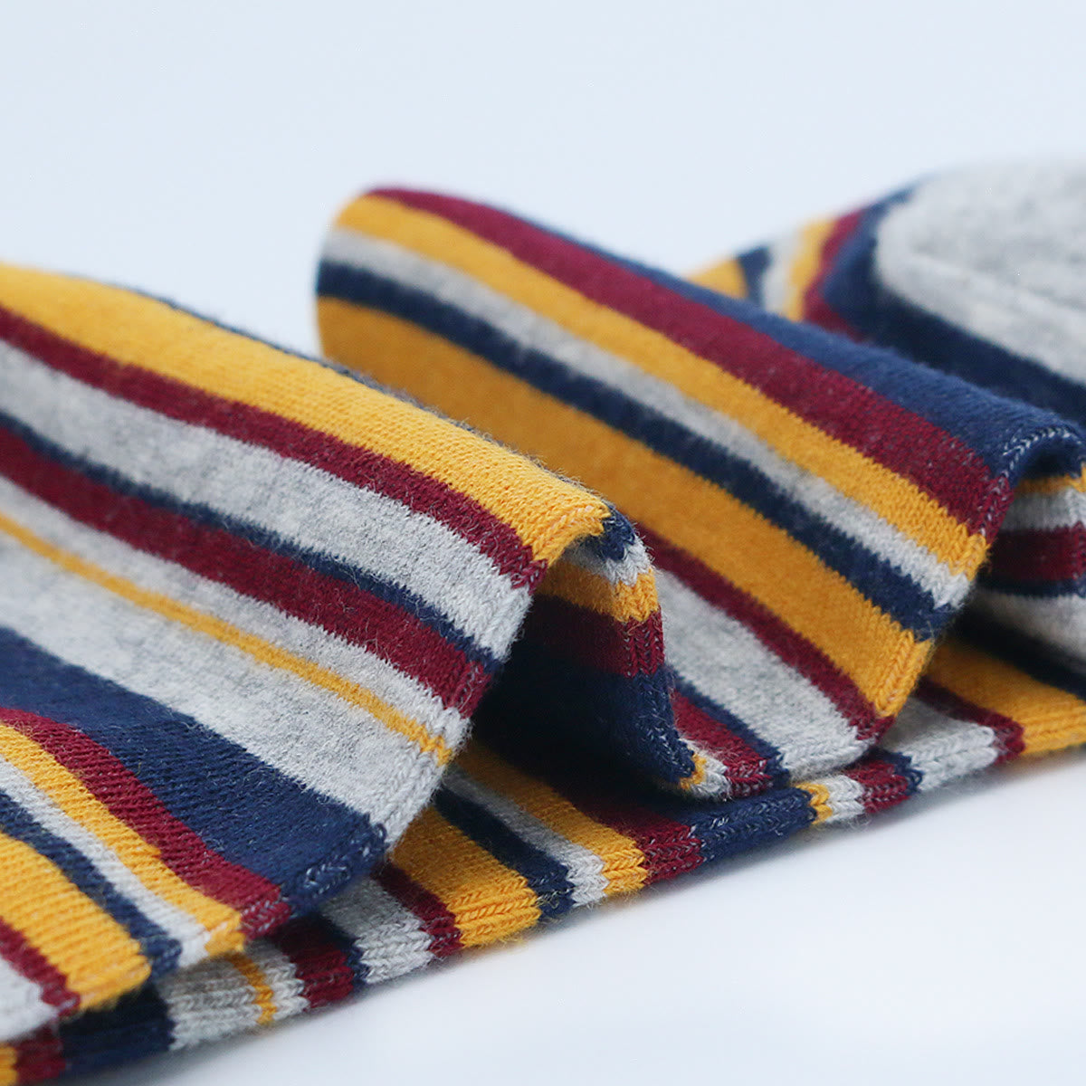 Patchwork Pinstripes Crew Socks(5 Pairs) - image 2