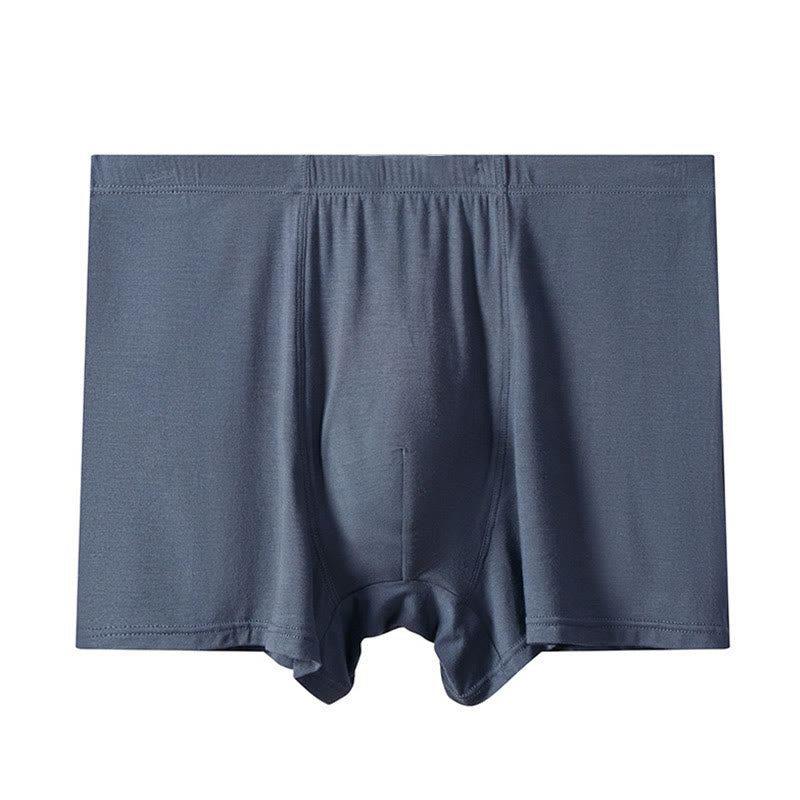 Plus Size High-Waisted Modal Boxer Briefs(1 Pair) - Dark Grey - 13XL - image 9