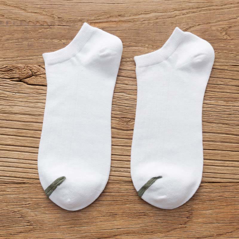 Striped Loose Cotton Socks(3 Pairs) - 43-48 - White - image 13