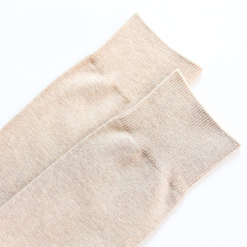 Durable Solid Crew Socks(7 Pairs) - image 7