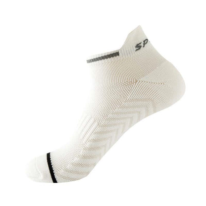 Athletic Running Cushioned Ankle Compression Socks(5 Pairs) - White - L - image 6