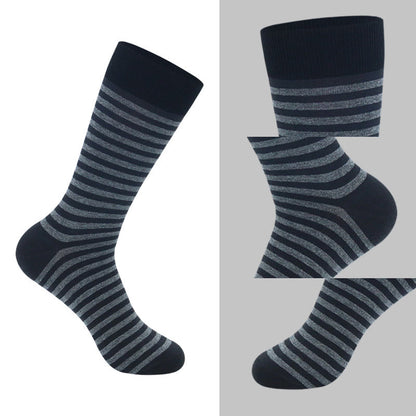 Grey Striped Crew Socks(5 Pairs) - image 1