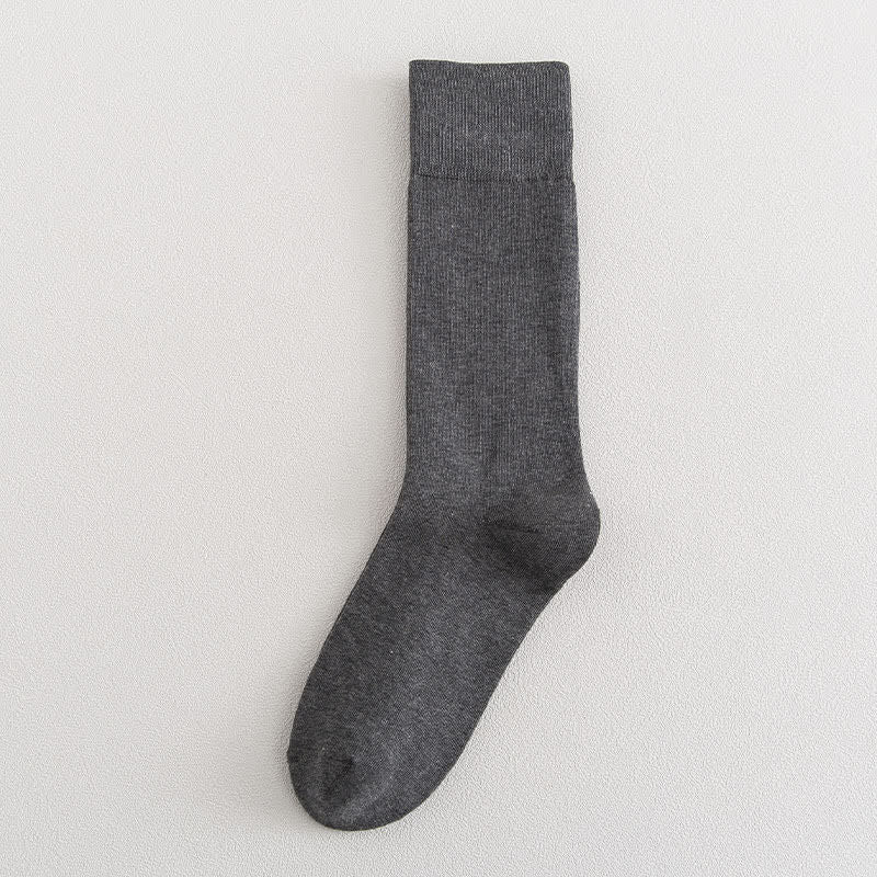 Soft Durable Crew Socks(8 Pairs) - Dark Grey - EU35-39(US4.5-8) - image 14