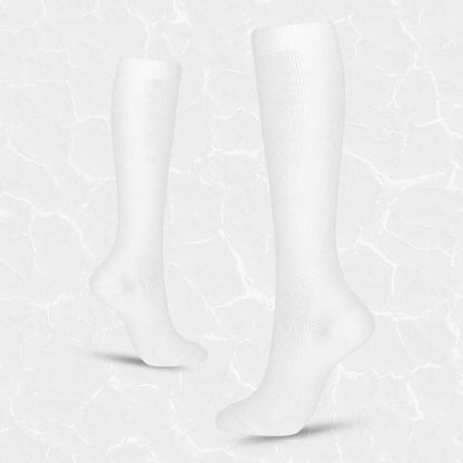 Plus Size Solid Color Anti-slip Compression Socks(6 Pairs) - image 2