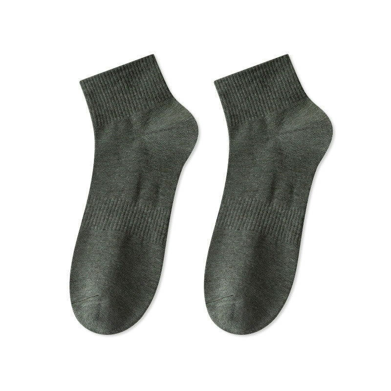 Breathable Soft Cotton Quarter Socks(7 Pairs) - Dark Green - EU43-48(US9.5-13.5) - image 10